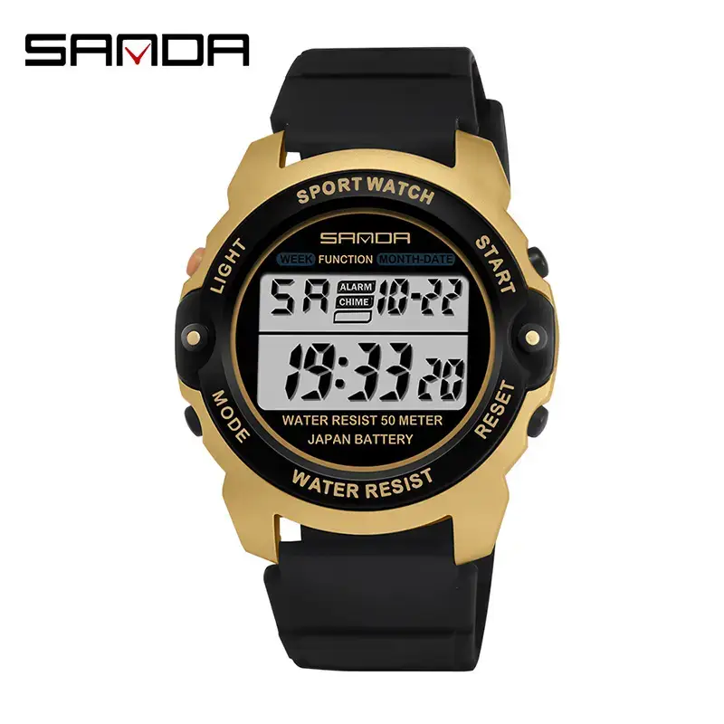 Sanda Pink Digital Watch 41.3mm Waterproof - Image 3