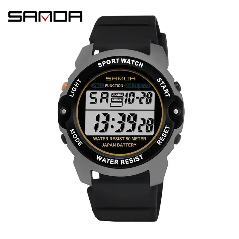 Sanda Pink Digital Watch 41.3mm Waterproof - Image 4