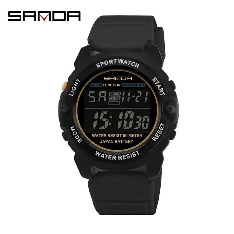 Sanda Pink Digital Watch 41.3mm Waterproof - Image 5