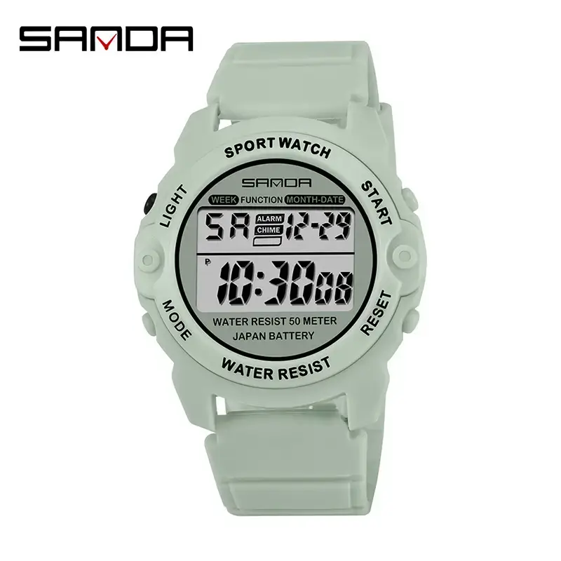 Sanda Pink Digital Watch 41.3mm Waterproof - Image 7