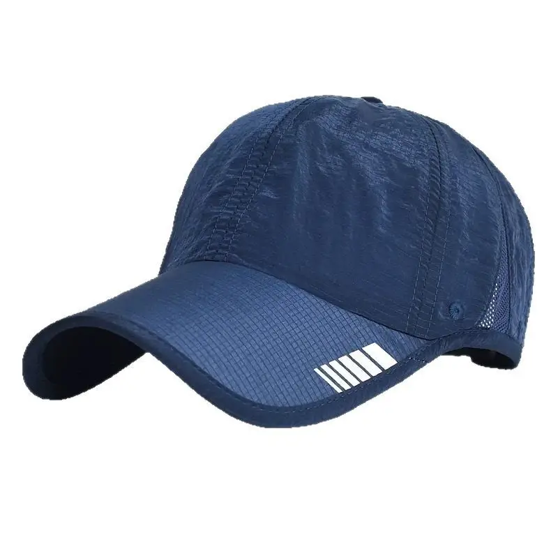 Men Blue Mesh Sun Hat with Brand Logo - Image 26