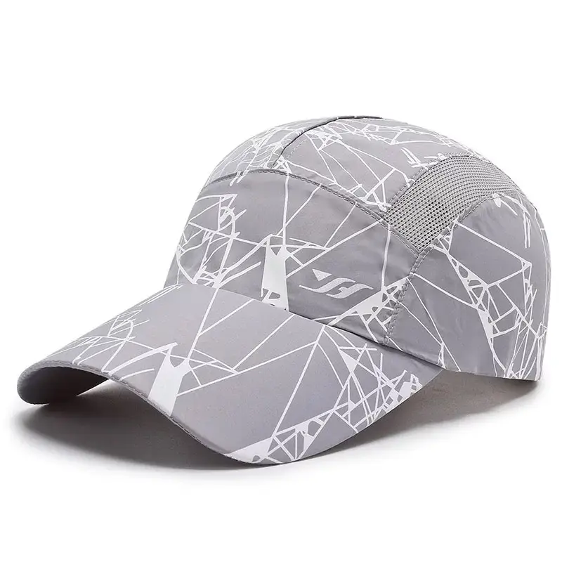 Men Blue Mesh Sun Hat with Brand Logo - Image 13