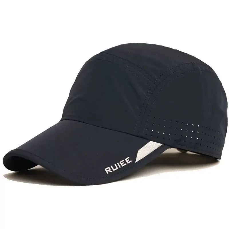 Men Blue Mesh Sun Hat with Brand Logo - Image 19
