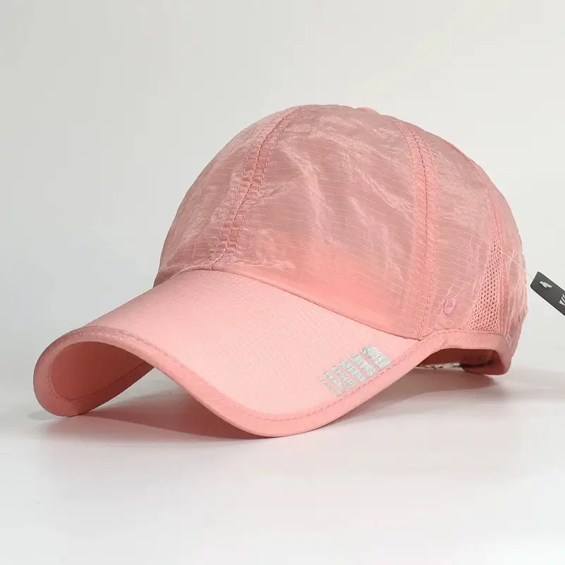 Men Blue Mesh Sun Hat with Brand Logo - Image 7