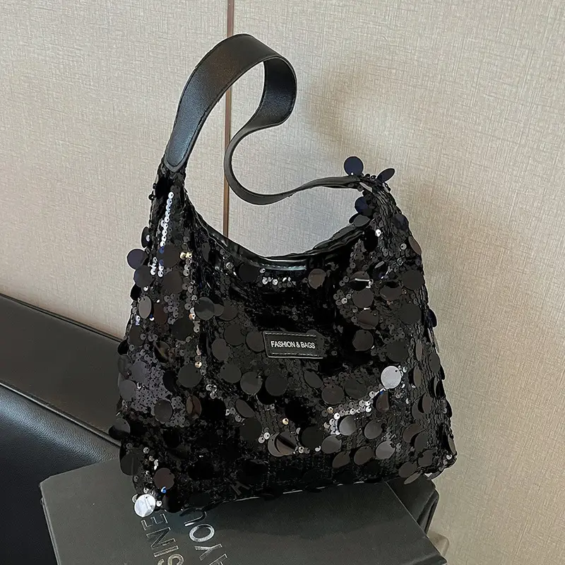 2024 Sequin Tote Bag Women One Shoulder Casual Wear - Image 6