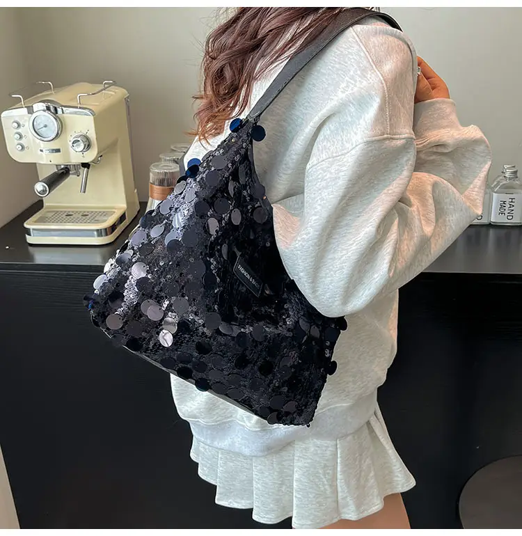 2024 Sequin Tote Bag Women One Shoulder Casual Wear — feature 19