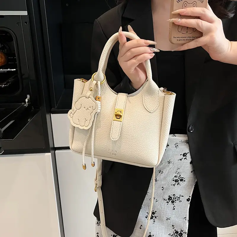 Women Crossbody Tote Bag Cream 2025 New Model - Image 5