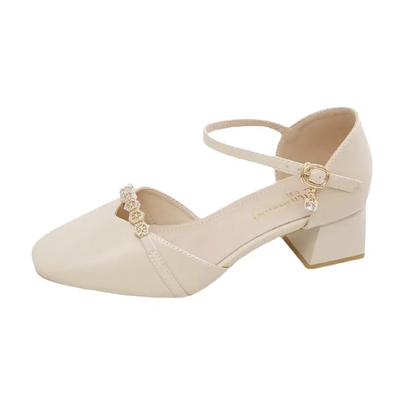 Women's Beige Heeled Sandals Summer 2025 - Image 7