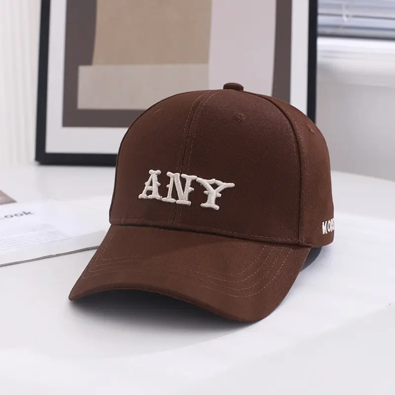 Brown Embroidered Baseball Cap for Women & Men