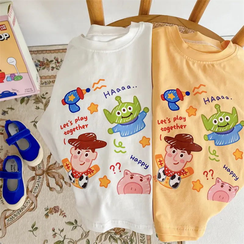 Children Cotton Cartoon T-Shirt White Short Sleeve Baby Boys 2025 - Image 5
