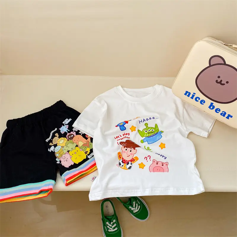 Children Cotton Cartoon T-Shirt White Short Sleeve Baby Boys 2025 - Image 6