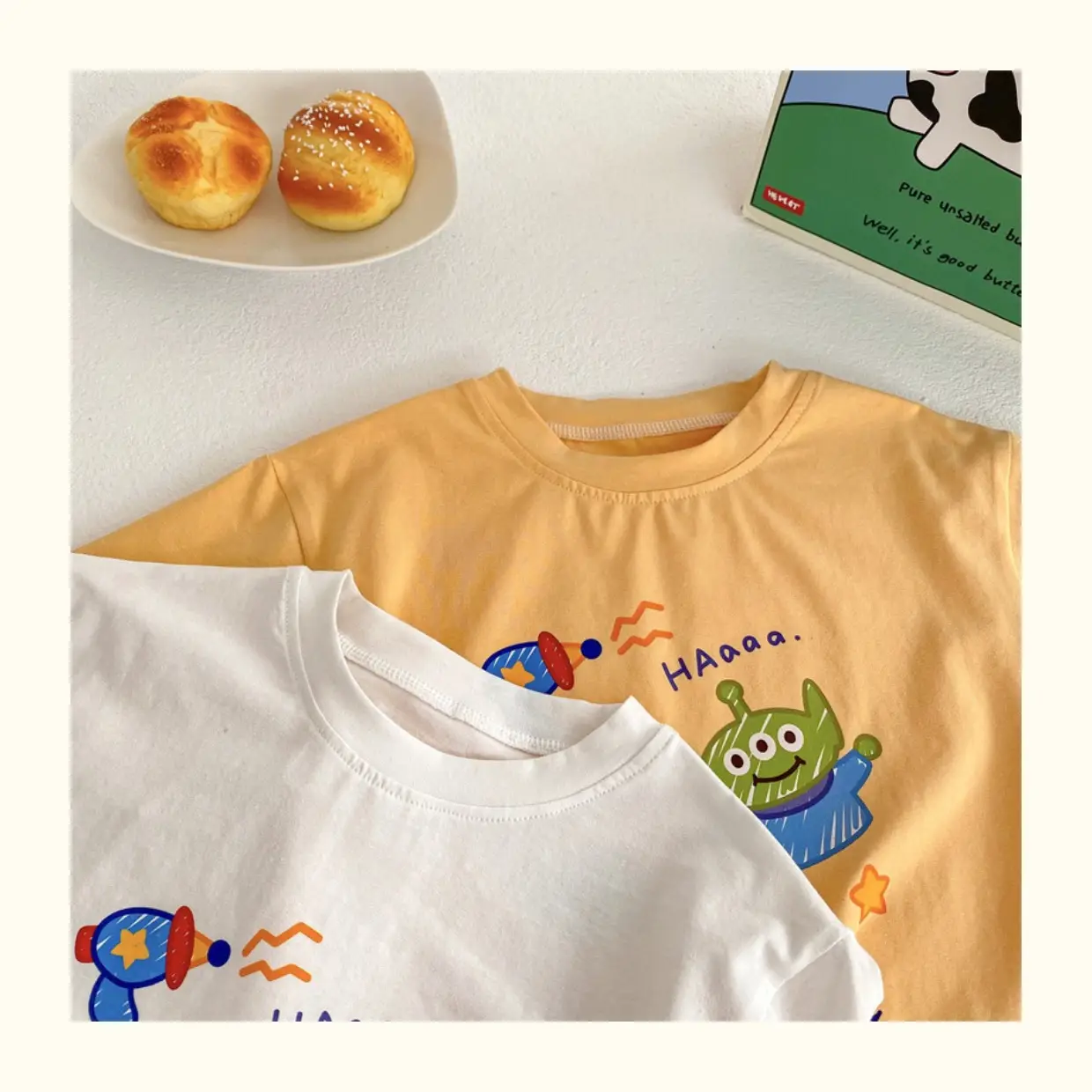 Children Cotton Cartoon T-Shirt White Short Sleeve Baby Boys 2025 — feature 11