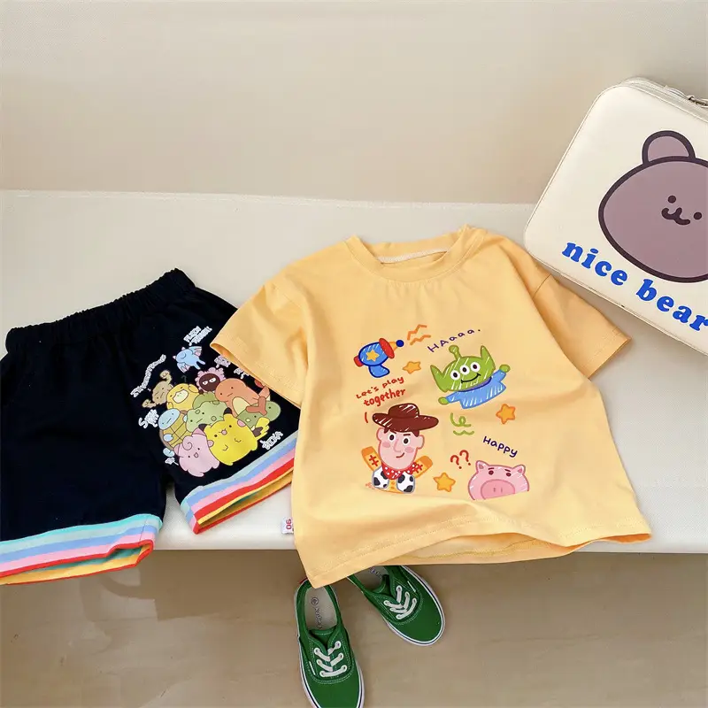 Children Cotton Cartoon T-Shirt White Short Sleeve Baby Boys 2025 - Image 2