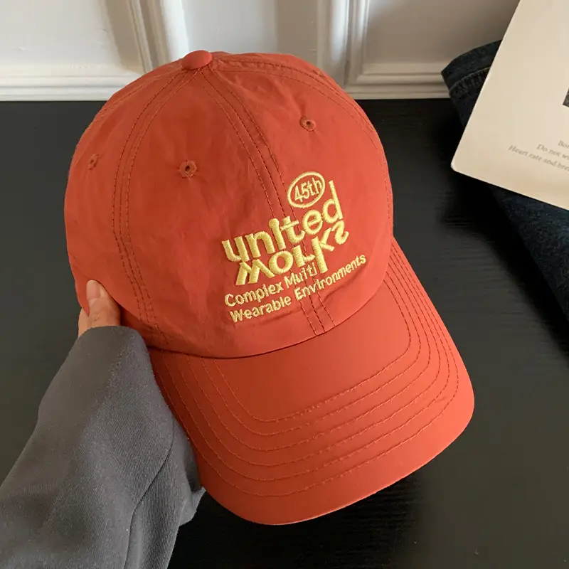 Women's Orange Embroidered Cap 2025 - Image 2