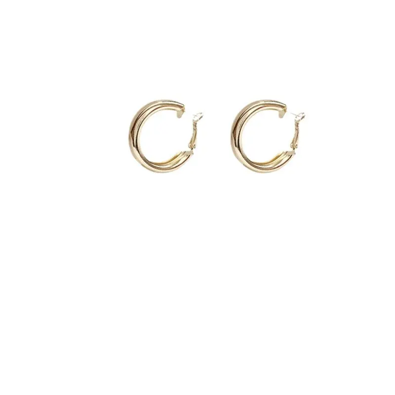 S925 Gold Hoop Earrings Minimalist Personalized Big Earrings - Image 7