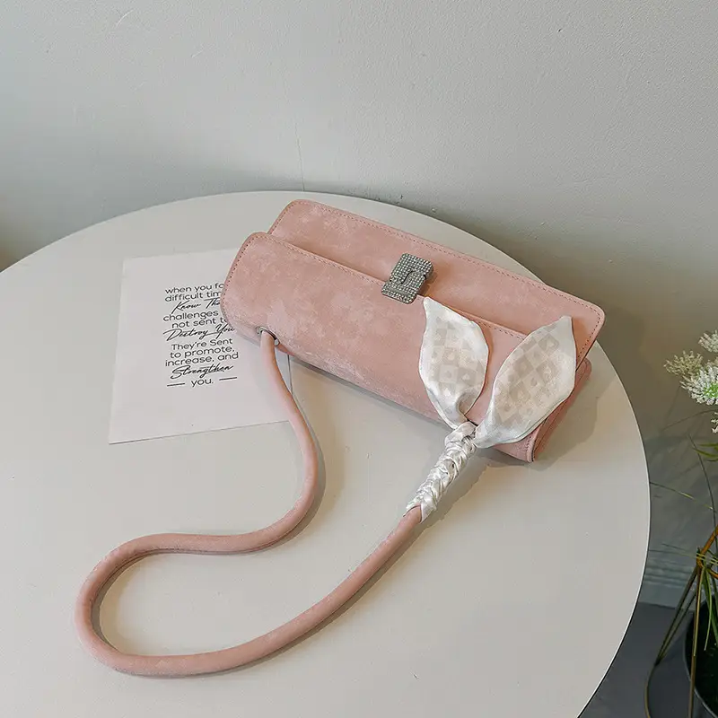 Pink Silk Scarf Shoulder Bag for Women 2026 - Image 8