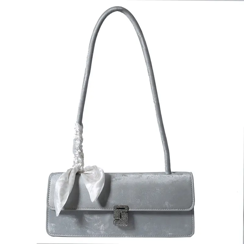 Pink Silk Scarf Shoulder Bag for Women 2026 - Image 9