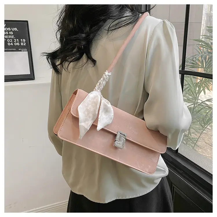 Pink Silk Scarf Shoulder Bag for Women 2026 — feature 18