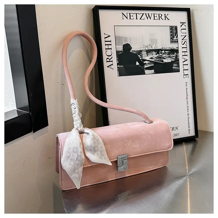 Pink Silk Scarf Shoulder Bag for Women 2026 — feature 22