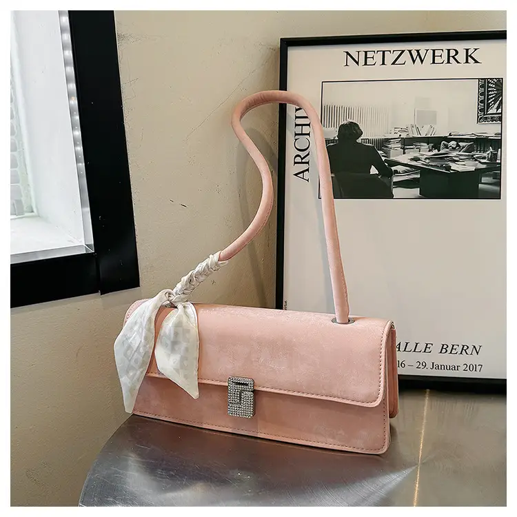 Pink Silk Scarf Shoulder Bag for Women 2026 — feature 23
