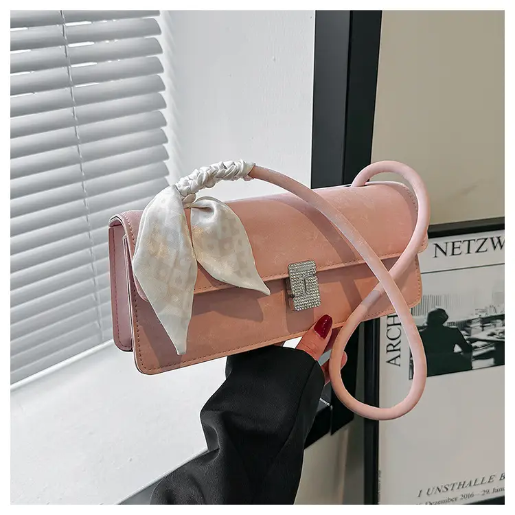 Pink Silk Scarf Shoulder Bag for Women 2026 — feature 24