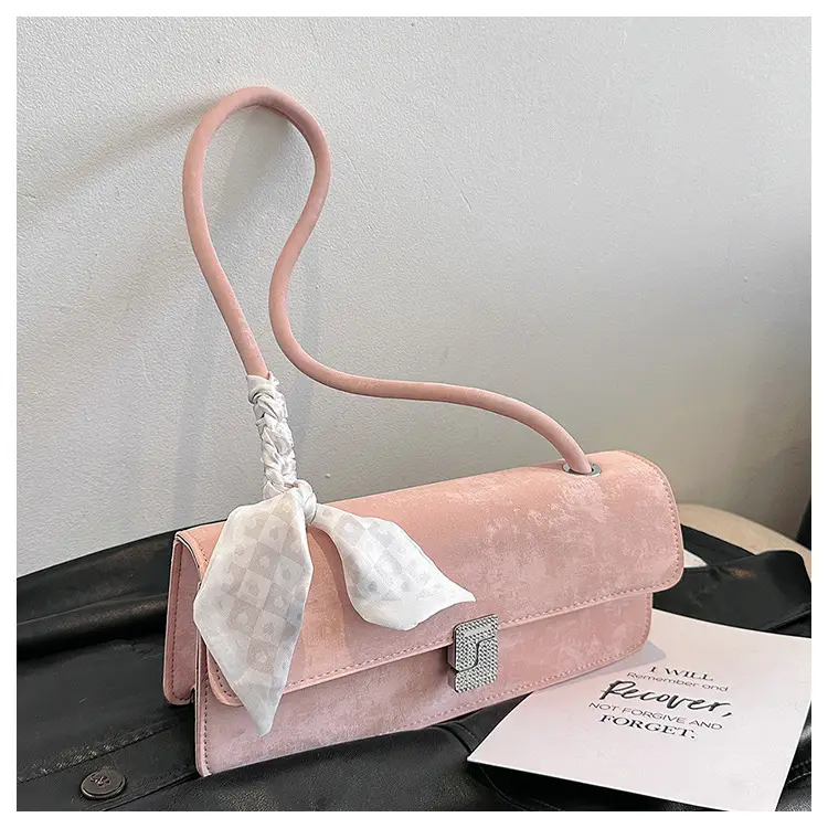 Pink Silk Scarf Shoulder Bag for Women 2026 — feature 33