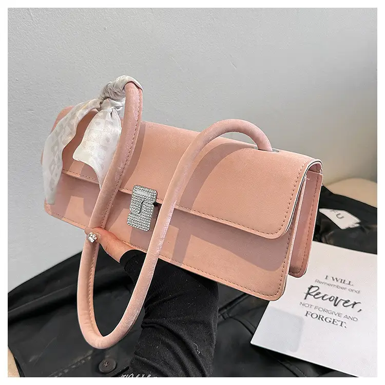 Pink Silk Scarf Shoulder Bag for Women 2026 — feature 35