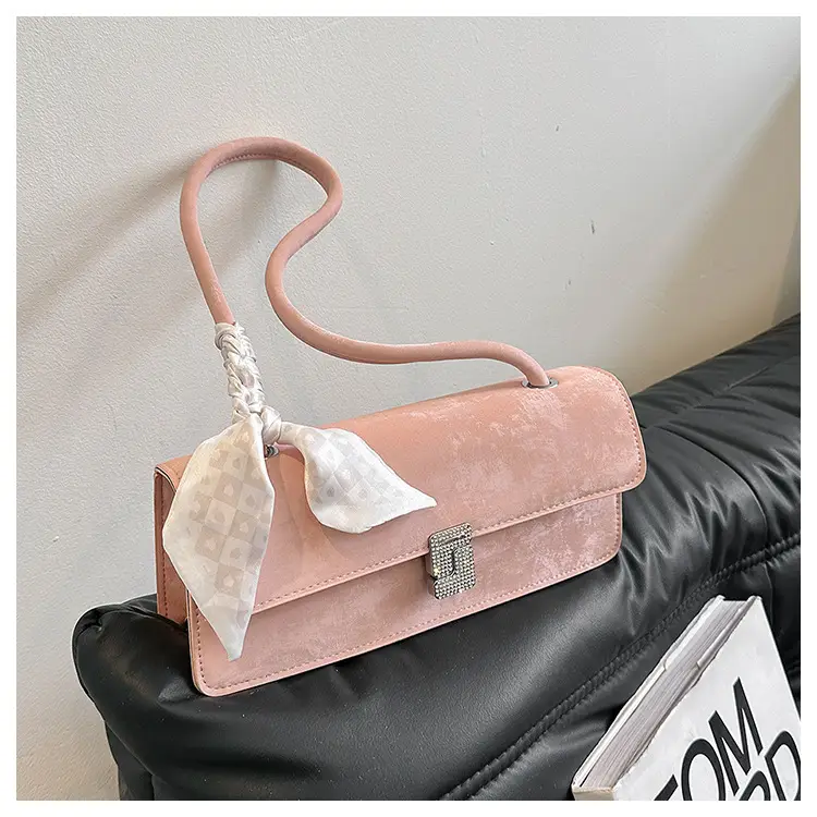 Pink Silk Scarf Shoulder Bag for Women 2026 — feature 36