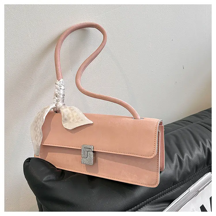Pink Silk Scarf Shoulder Bag for Women 2026 — feature 37