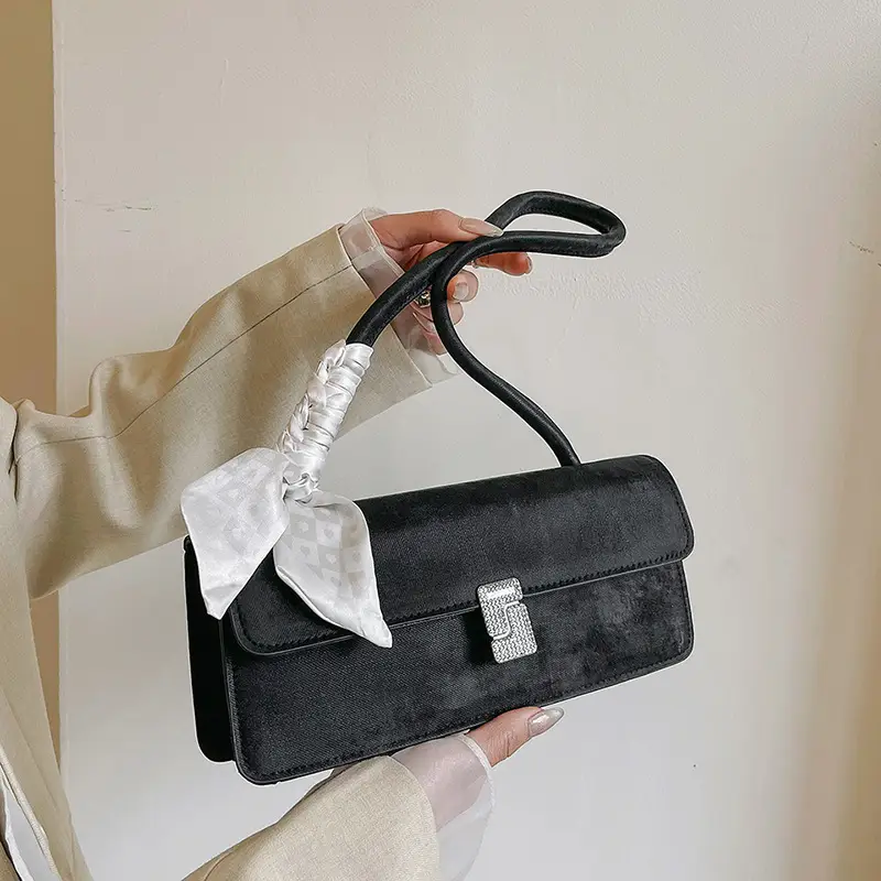 Pink Silk Scarf Shoulder Bag for Women 2026 - Image 4