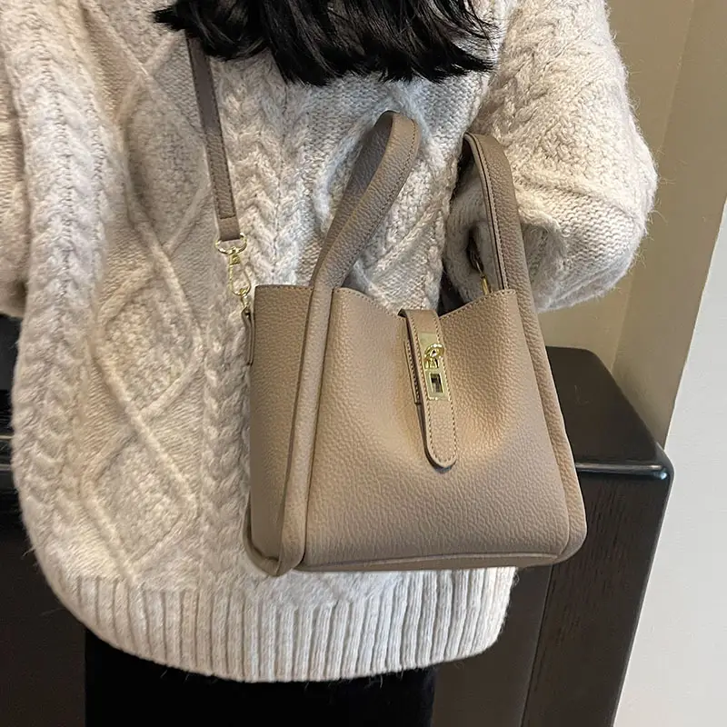 Women's Brown Leather Shoulder Bag 2025 Work Commute - Image 7