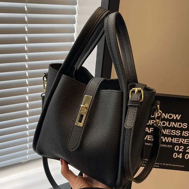 Women's Brown Leather Shoulder Bag 2025 Work Commute - Image 9