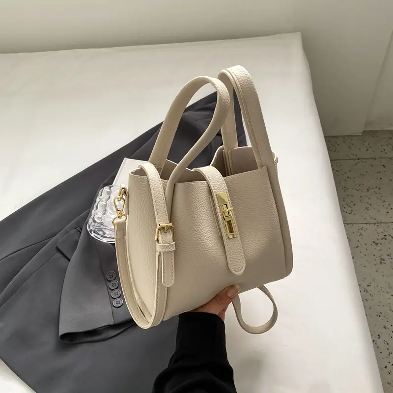Women's Brown Leather Shoulder Bag 2025 Work Commute - Image 3