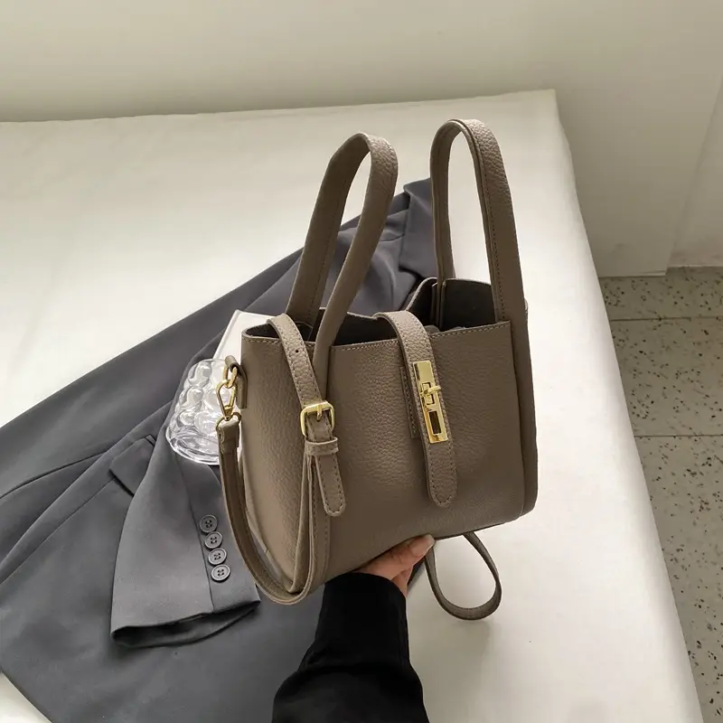 Women's Brown Leather Shoulder Bag 2025 Work Commute - Image 5