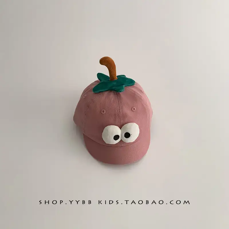 Cute Cartoon Apple Sunscreen Cap for Kids - Image 4