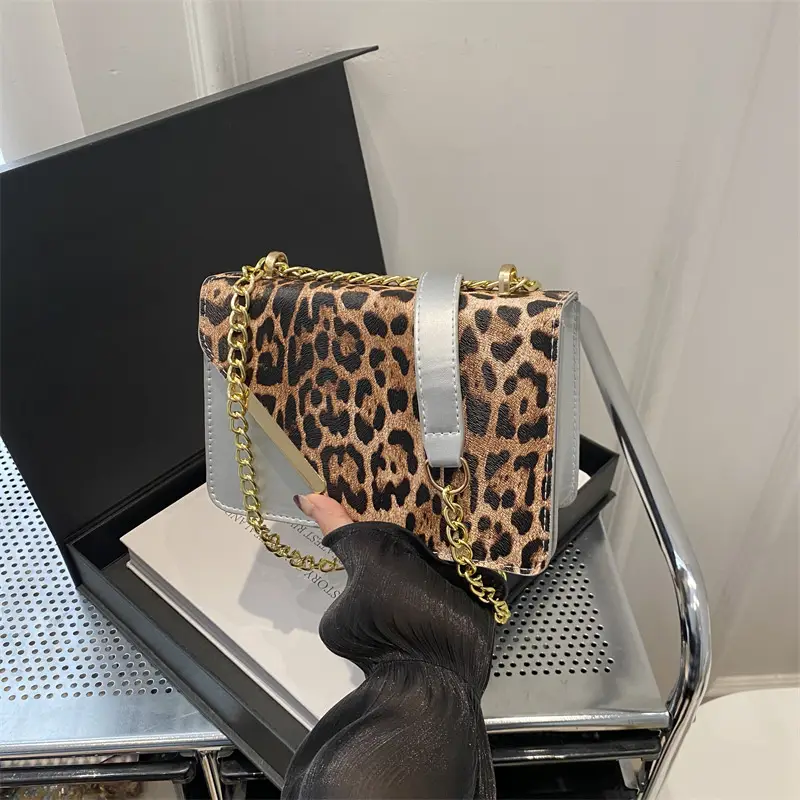Leopard Print Chain Crossbody Bag for Women 2025 - Image 6