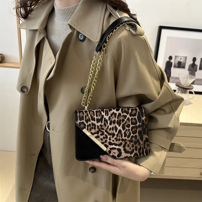 Leopard Print Chain Crossbody Bag for Women 2025 - Image 7