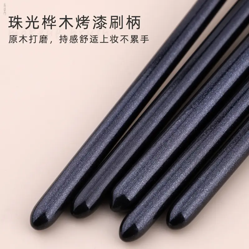 New 6 Animal Hair Makeup Brush Set with Bag - Image 6