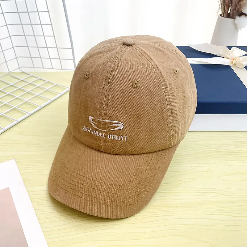 Women's Red Baseball Cap with Korean Embroidery