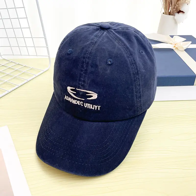 Women's Red Baseball Cap with Korean Embroidery