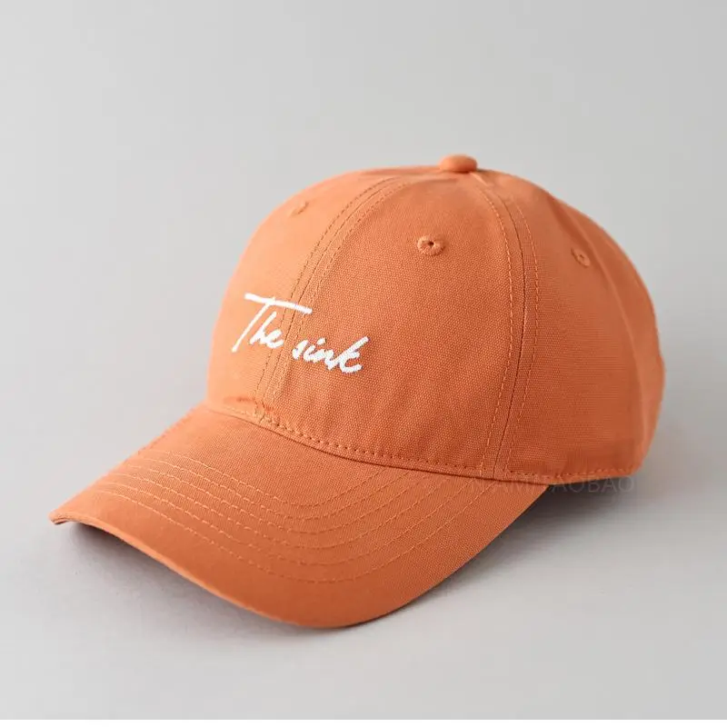 2025 Korean Letter Embroidered Baseball Cap Women Wide Brim Brown - Image 7