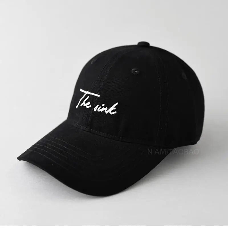 2025 Korean Letter Embroidered Baseball Cap Women Wide Brim Brown - Image 9