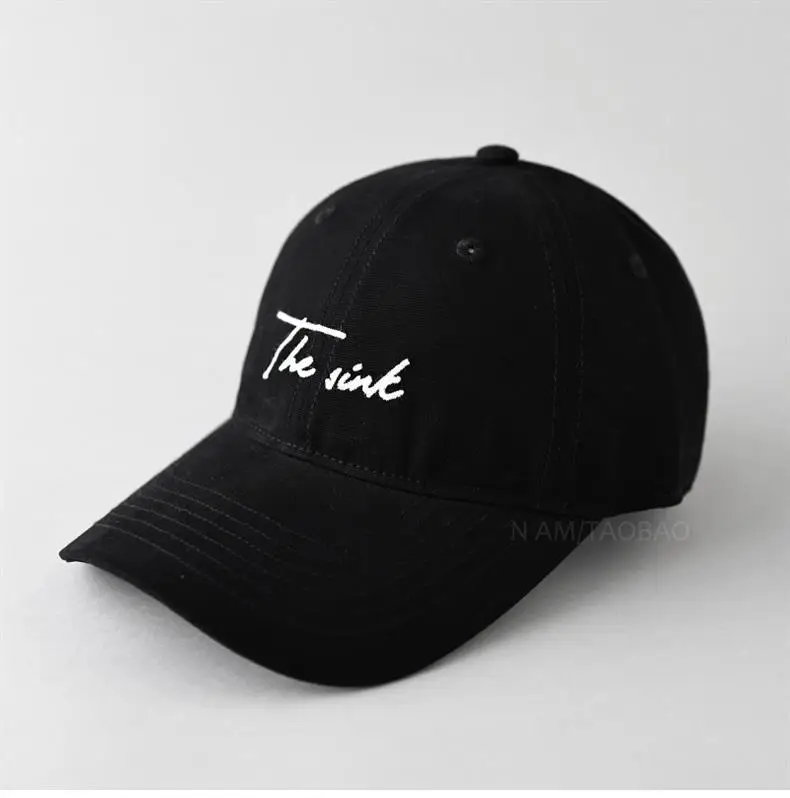 2025 Korean Letter Embroidered Baseball Cap Women Wide Brim Brown — feature 4