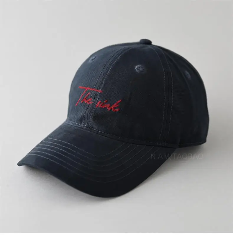 2025 Korean Letter Embroidered Baseball Cap Women Wide Brim Brown — feature 6