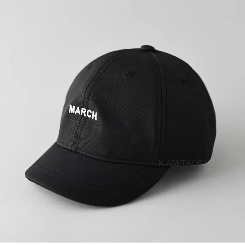 Men Navy Blue March Embroidered Baseball Cap