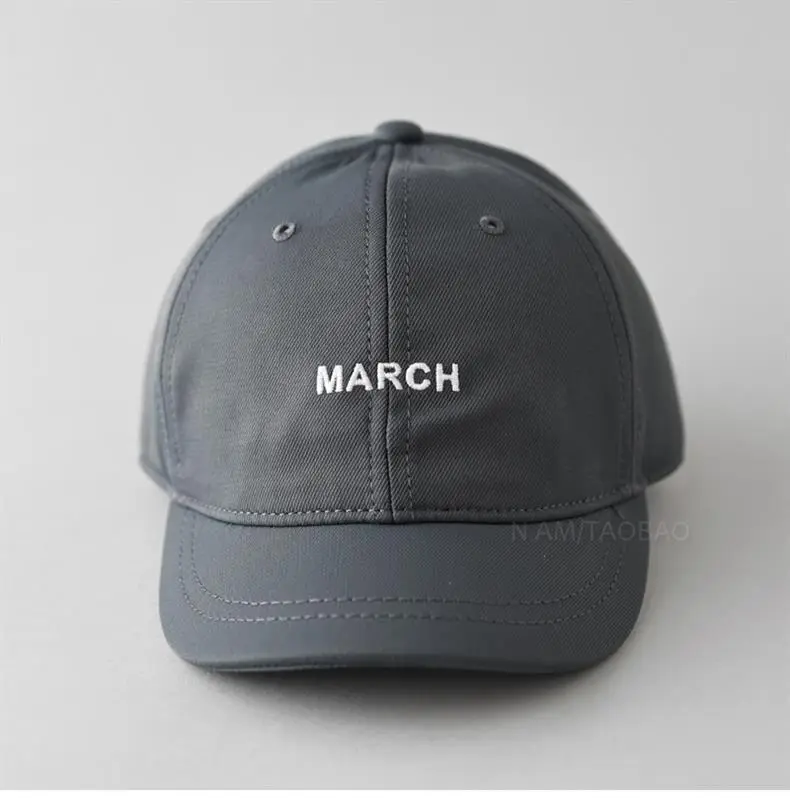 Men Navy Blue March Embroidered Baseball Cap — feature 10
