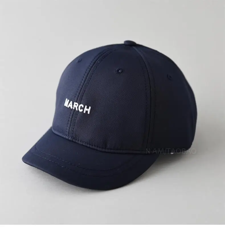 Men Navy Blue March Embroidered Baseball Cap — feature 4