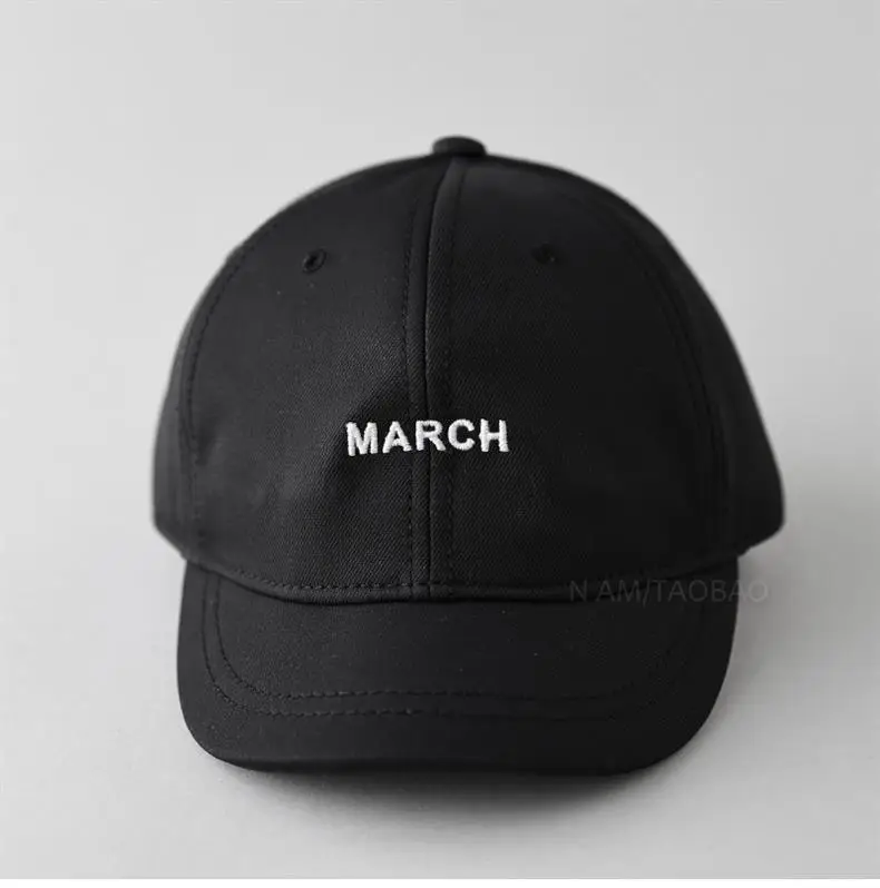 Men Navy Blue March Embroidered Baseball Cap — feature 7