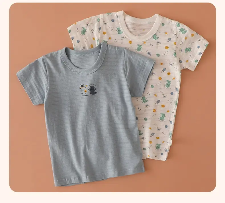 Pink Cotton T-Shirt Set for Boys Baby Base Coat 2 Pcs — feature 13