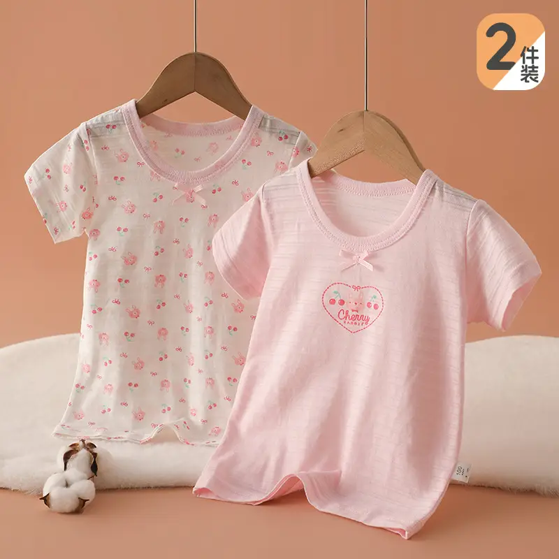 Pink Cotton T-Shirt Set for Boys Baby Base Coat 2 Pcs - Image 6